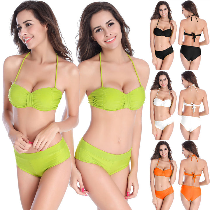 Damen Bandeau-Bikini mit Rüschenoptik Drune