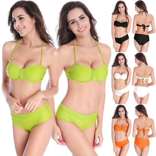 Damen Bandeau-Bikini mit Rüschenoptik Drune