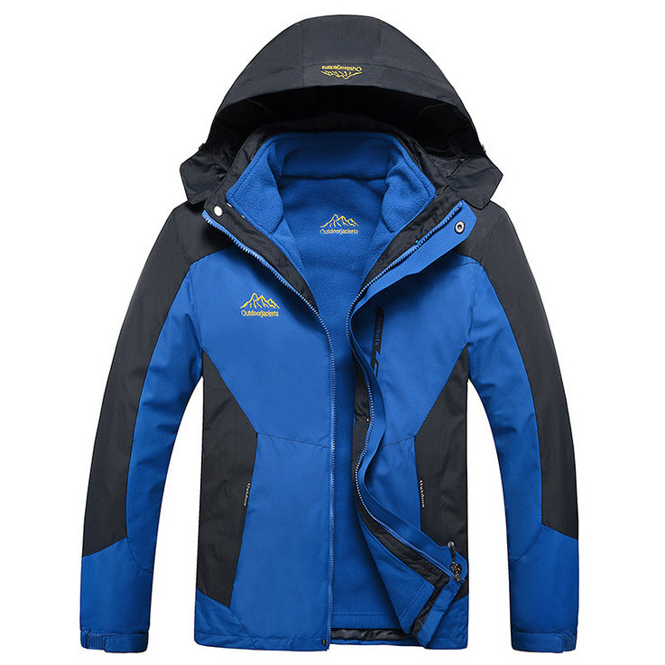 Herren Wasserdichte und atmungsaktive Outdoor-Softshell-Jacke mit Kapuze Drune