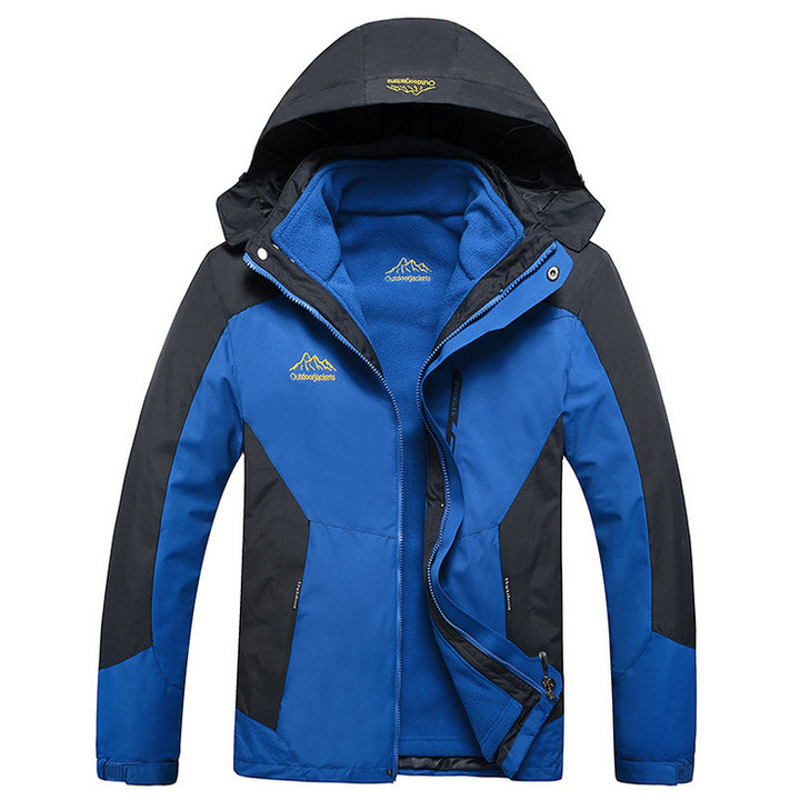Herren Wasserdichte und atmungsaktive Outdoor-Softshell-Jacke mit Kapuze Drune