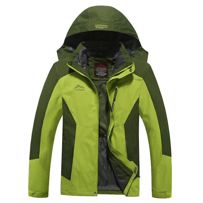 Herren Wasserdichte und atmungsaktive Outdoor-Softshell-Jacke mit Kapuze Drune