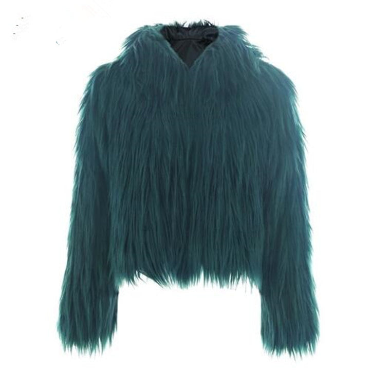 Damen Kurze Felljacke mit voluminösem Design Drune