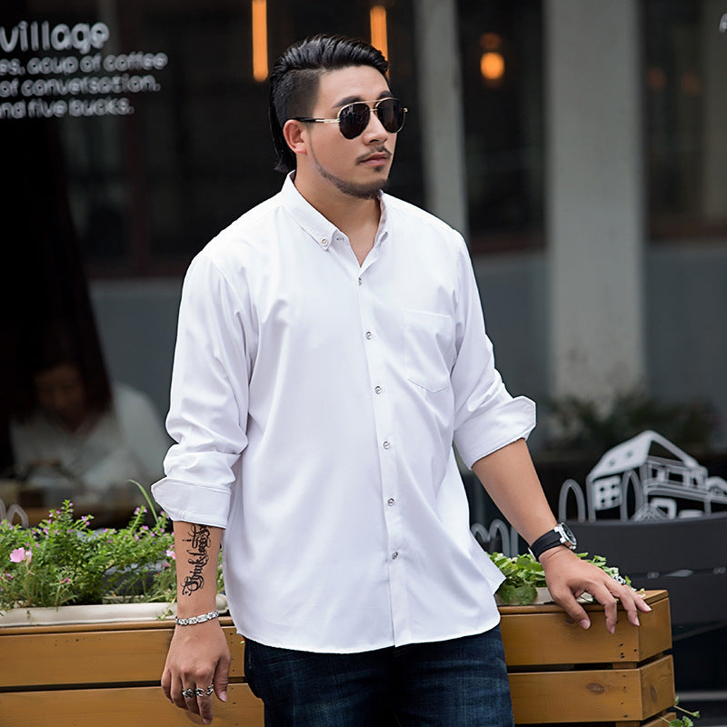 Herren Locker geschnittenes Button-Down-Hemd mit Brusttasche Drune