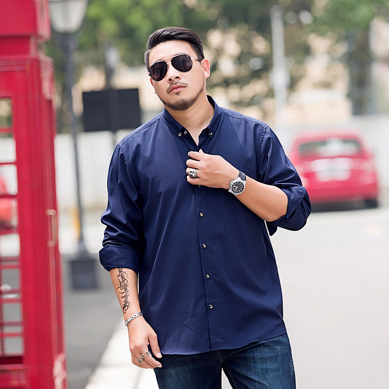 Herren Locker geschnittenes Button-Down-Hemd mit Brusttasche Drune