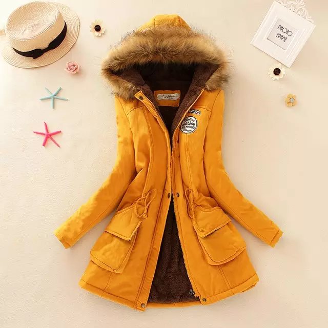 Damen nan gefütterter Parka mit Kunstfellkapuze, Sherpa-Innenfutter und taillierendem Kordelzug Drune