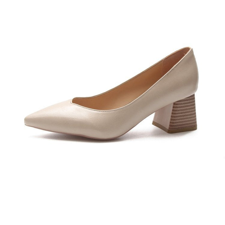 Damen elegante Spitzen Pumps mit komfortablem Blockabsatz Drune