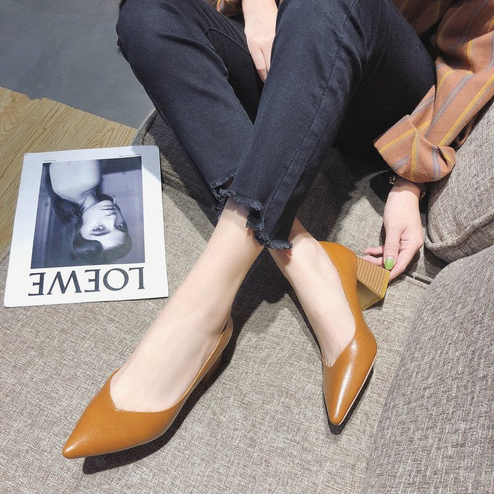 Damen elegante Spitzen Pumps mit komfortablem Blockabsatz Drune