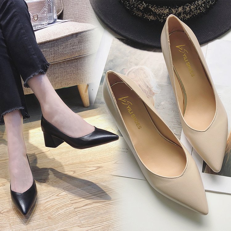 Damen elegante Spitzen Pumps mit komfortablem Blockabsatz Drune