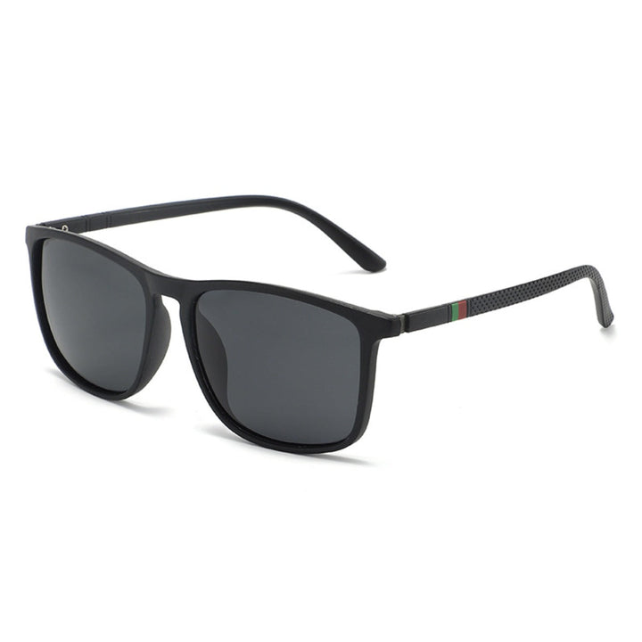 Drune | UV-Schutz quadratische polarisierte Sonnenbrille mit großem Rahmen