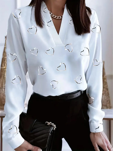 Drune | Vielseitiges Garderobenelement Romantische Eleganz Bluse mit Herzausschnitt