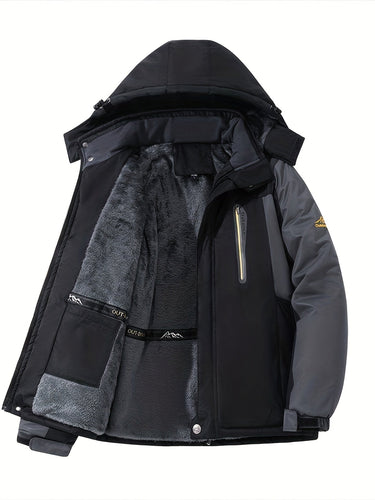 Drune | Winterjacke mit Tasche und Fleece-Lapelle und Knopfverschluss für Herren - Perfekt für Outdoor-Aktivitäten