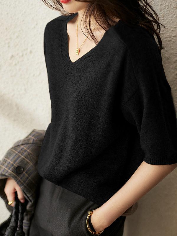 Drune | Luxurious soft cashmere V-neck sweater for women