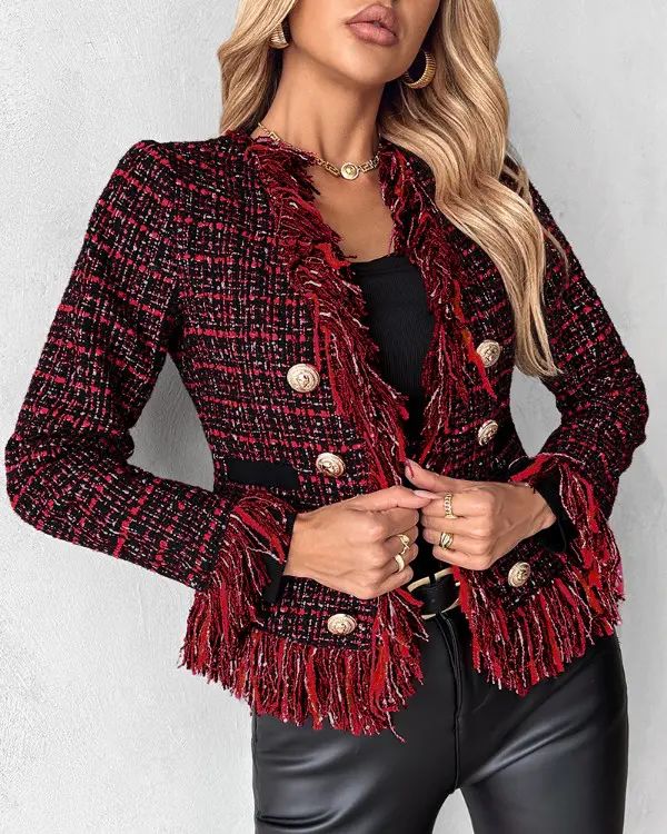 Drune | Elegante Casualjacke mit Fransen-Detail