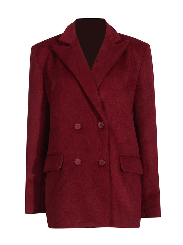 Drune | Warme Damen Wolljacke mit Gürtel und Kurzer Passform