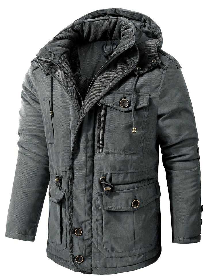 Drune | Casual aus Baumwolle Stil Cargo Winterjacken mit Taschen für Männer - Perfekt für Aktivitäten im Freien