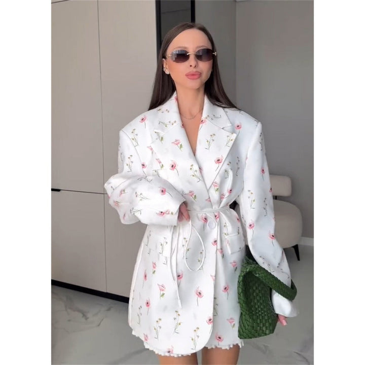 Drune | mit Blumenprint und Gürtel für Damen - Giusy