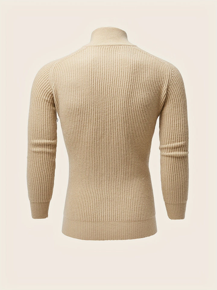 Drune | Herren Pullover Strickjacke mit Reißverschluss