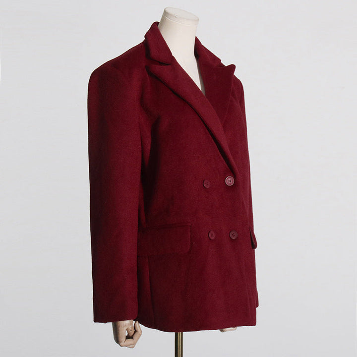 Drune | Warme Damen Wolljacke mit Gürtel und Kurzer Passform