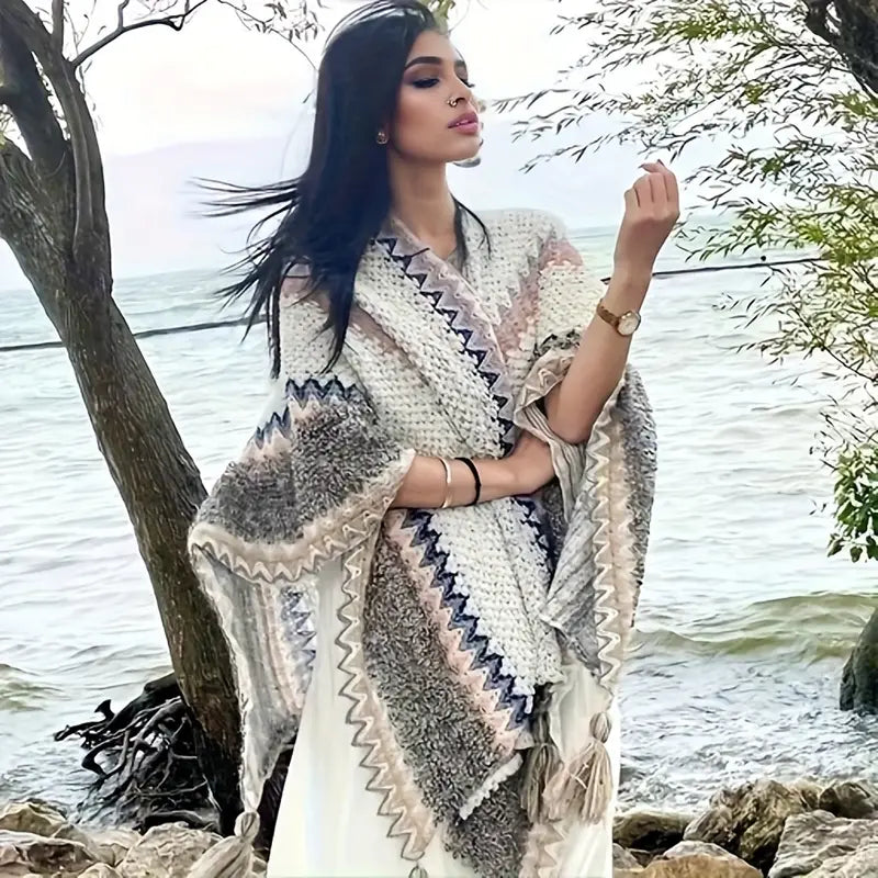 Drune | Winter Poncho Strickschal