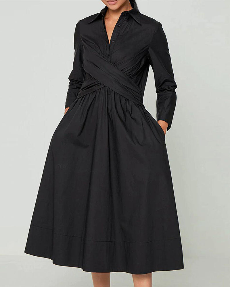 Drune | Kreuzträger Kleid mit Taschen