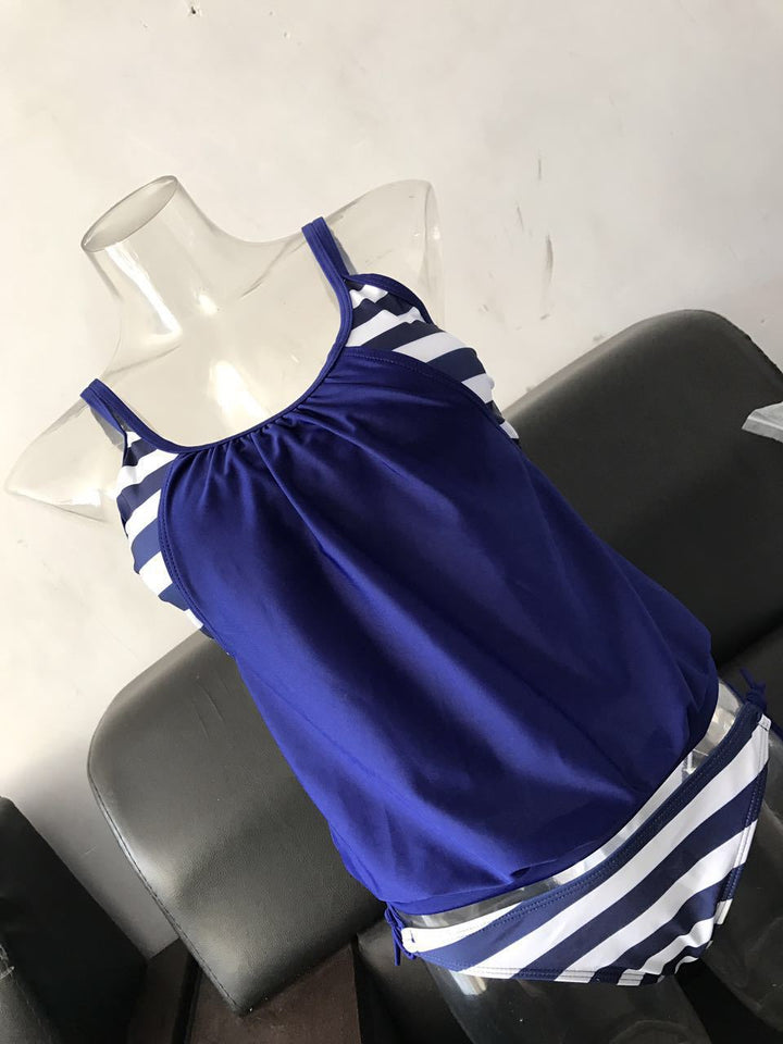 Damen Tankini mit verstellbaren Trägern und Übergroßem Schnitt Drune