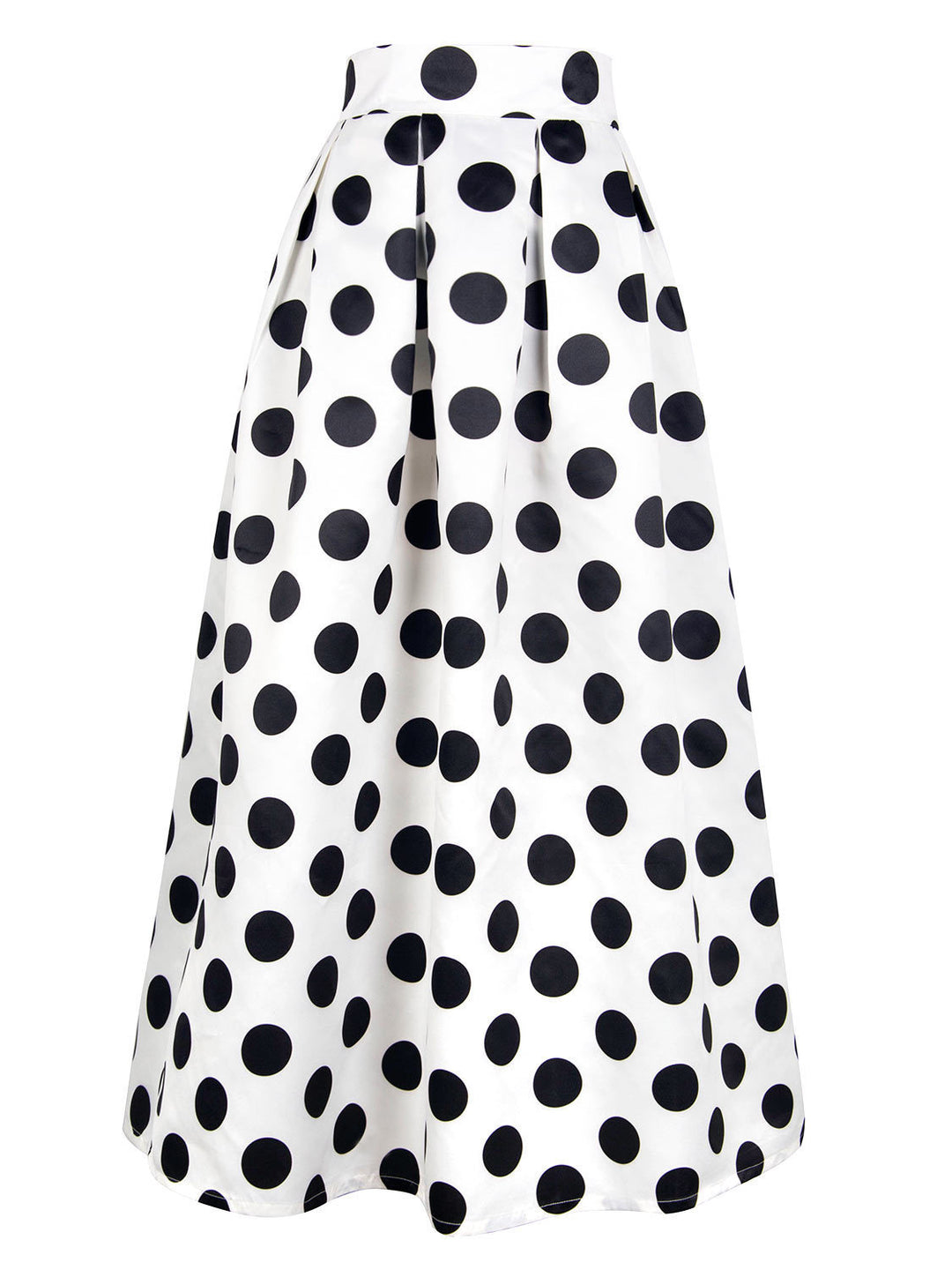 Damen Tellerrock mit großflächigem Polka-Dot-Muster Drune