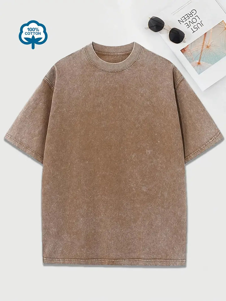 Drune | Baumwoll-T-Shirt mit Rundhalsausschnitt