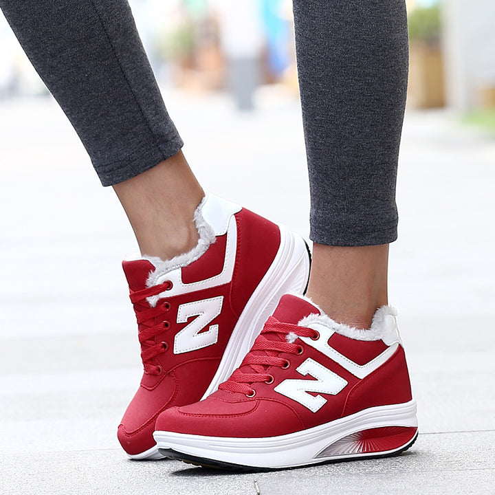 Damen nan Balance-Walking-Sneaker mit ergonomischer Wippsohle und entlastender Mittelsohle Drune