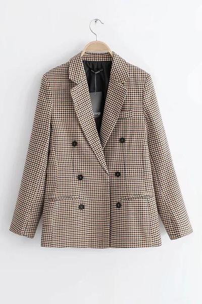 Drune | Karierter Blazer mit langen Ärmeln