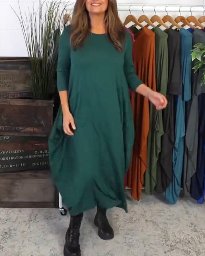 Drune | Einfaches Einfarbiges Freizeitkleid