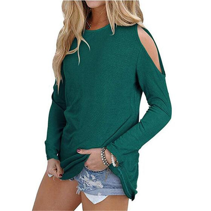 Damen Langarmshirt mit ausgeschnittenen Schultern und lässiger Tunika-Silhouette Drune