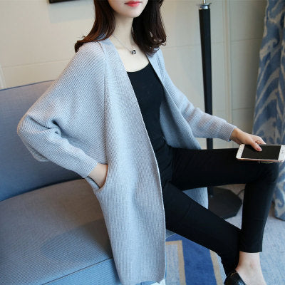 Damen Offene-Front Langstrick-Cardigan Drune