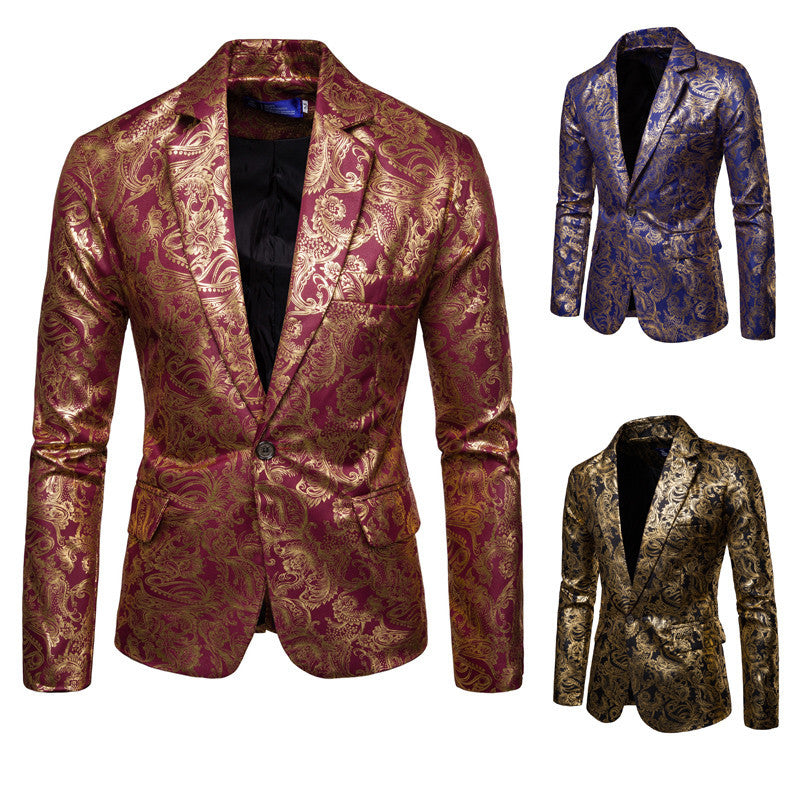 Herren Jacquard-Sakko mit Paisley-Motiv und schmaler Silhouette Drune