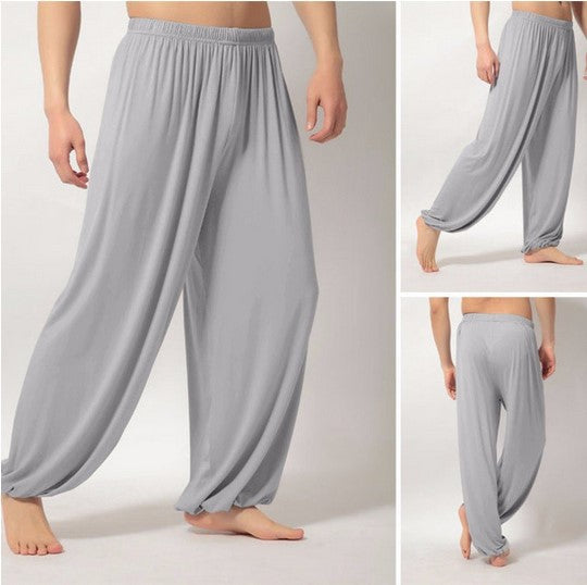 Herren nan weite Haremhose aus fließendem Viskosemix mit elastischem Komfortbund und Ballonbeinen Drune