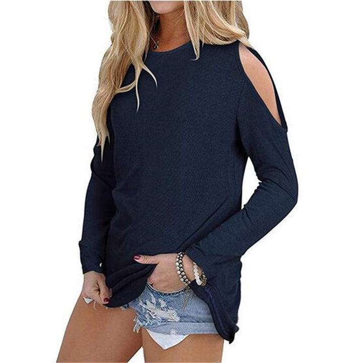 Damen Langarmshirt mit ausgeschnittenen Schultern und lässiger Tunika-Silhouette Drune