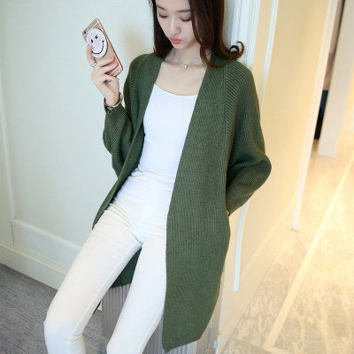 Damen Offene-Front Langstrick-Cardigan Drune