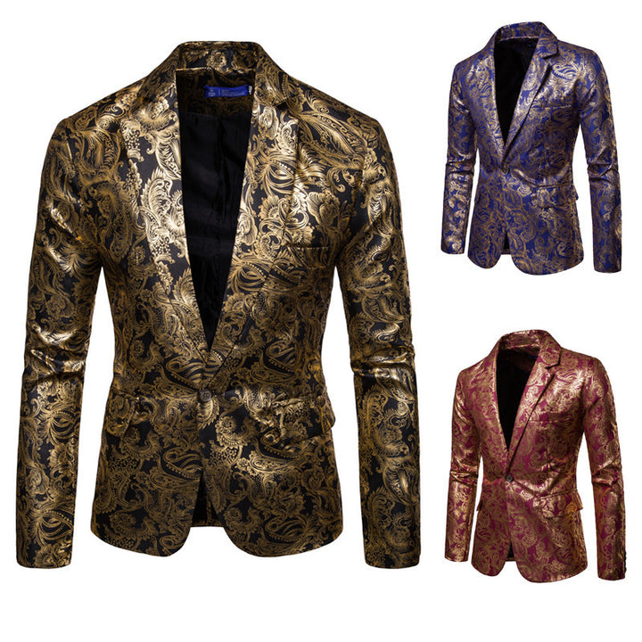 Herren Jacquard-Sakko mit Paisley-Motiv und schmaler Silhouette Drune
