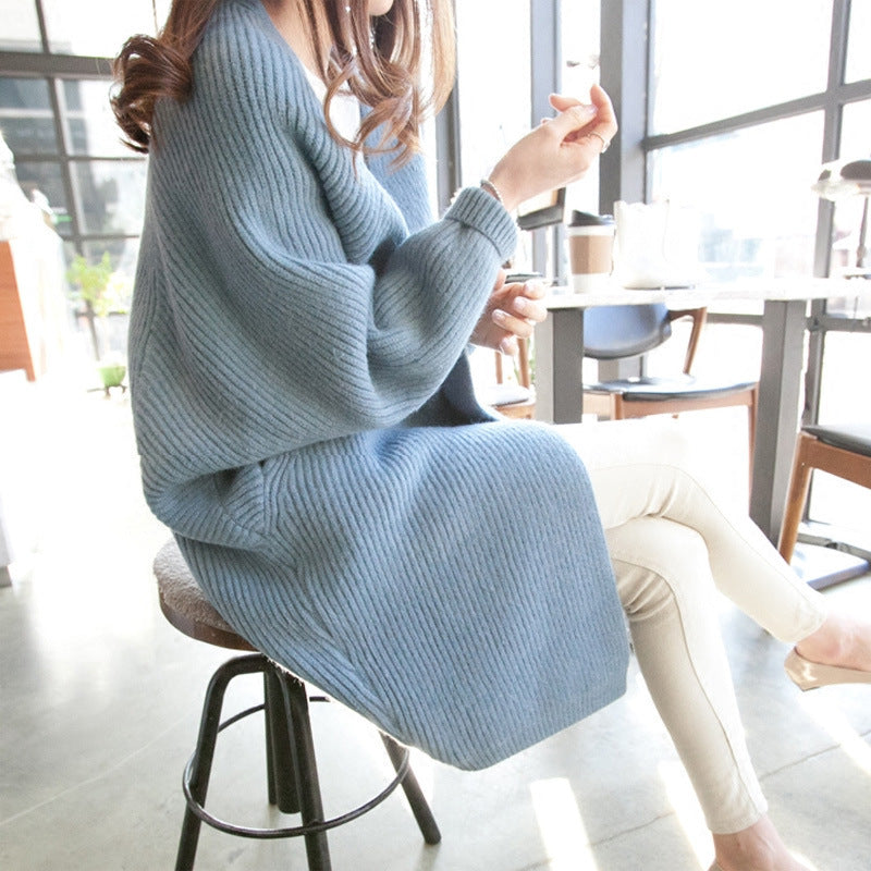 Damen lässiger Longcardigan mit offener Front und feinem Strickmuster Drune