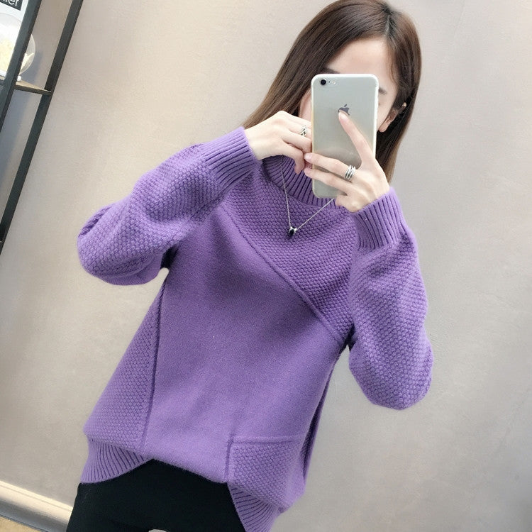 Damen Kuscheliger Pullover mit strukturiertem Design und hohen Kragen Drune