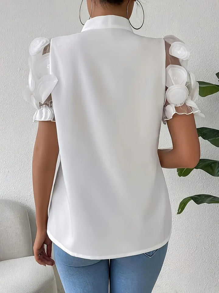 Drune | Bluse mit Transparenten Puffärmeln