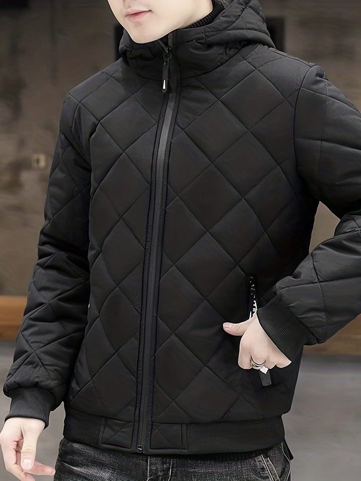Drune |  Plüsch Kapuzen-Winterjacke Für Herren - Perfekt für Outdoor-Aktivitäten