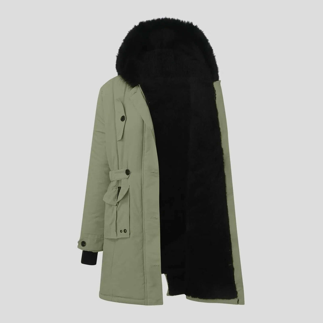Drune | Damen Winter Parka mit luxuriösem Kunstfellkragen