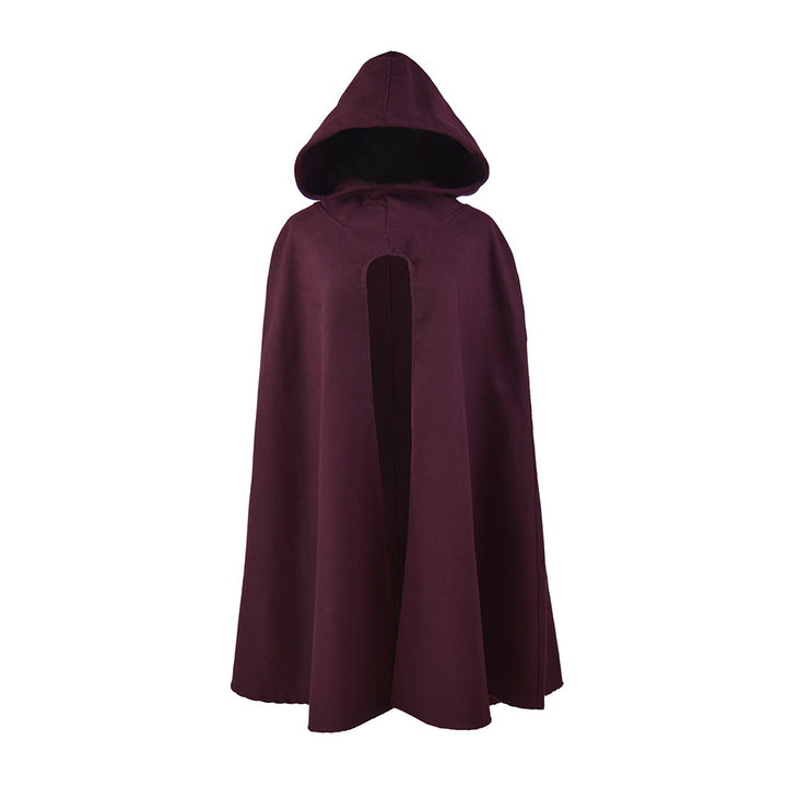 Damen Kapuzen-Umhang aus Fleece mit weitem A‑Linien‑Cape und Frontschlitz Drune
