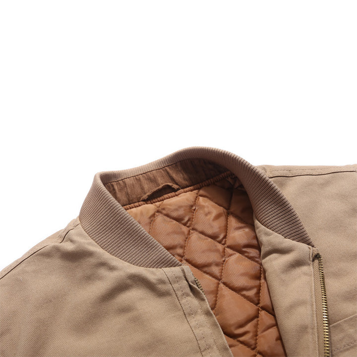 Herren Robust gefütterte Canvas-Arbeitweste mit Rautenstepp-Innenfutter und Brusttaschen Drune