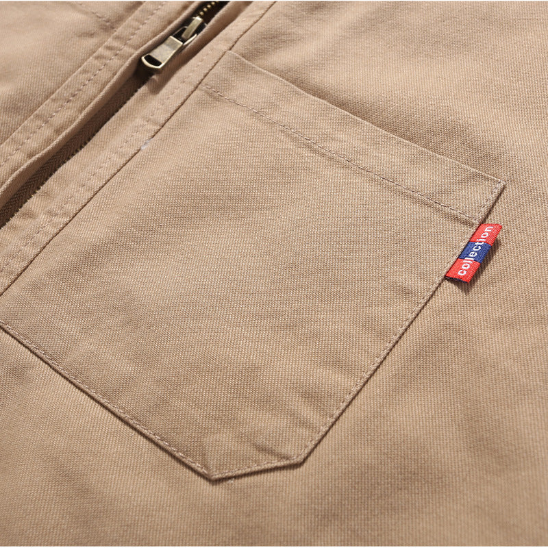 Herren Robust gefütterte Canvas-Arbeitweste mit Rautenstepp-Innenfutter und Brusttaschen Drune
