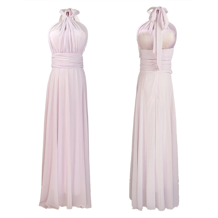 Damen Maxikleid mit elegantem Wickel-Oberteil und fließendem Rock Drune