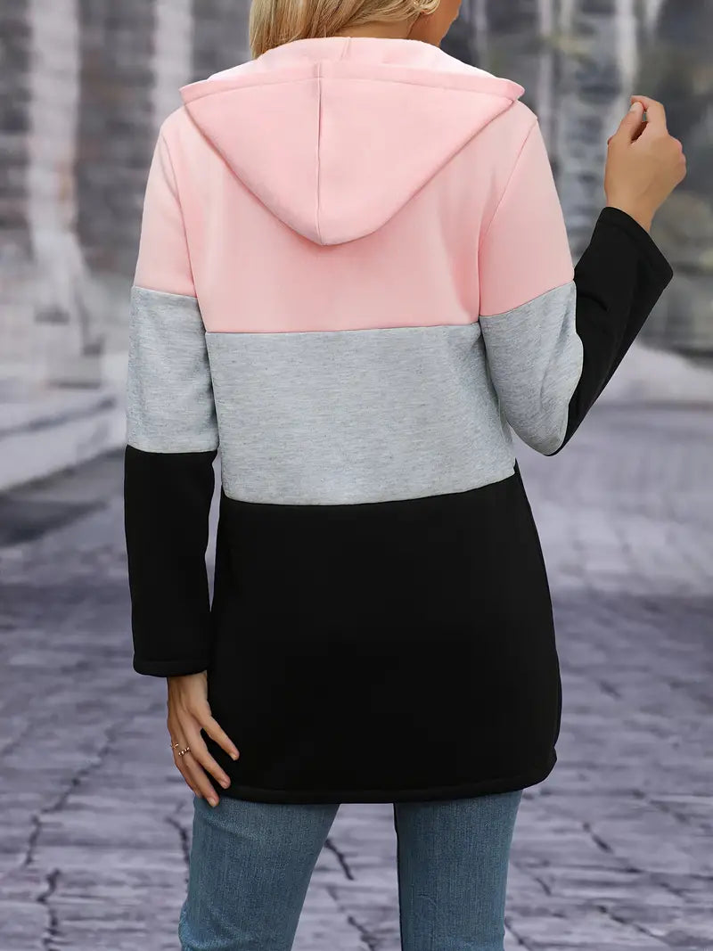 Drune | Eleganter Color Block Kapuzenpullover für Frauen