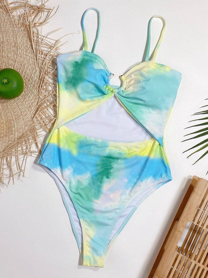 Drune | Cutout Tie-Dye Spaghetti-Trägertankini