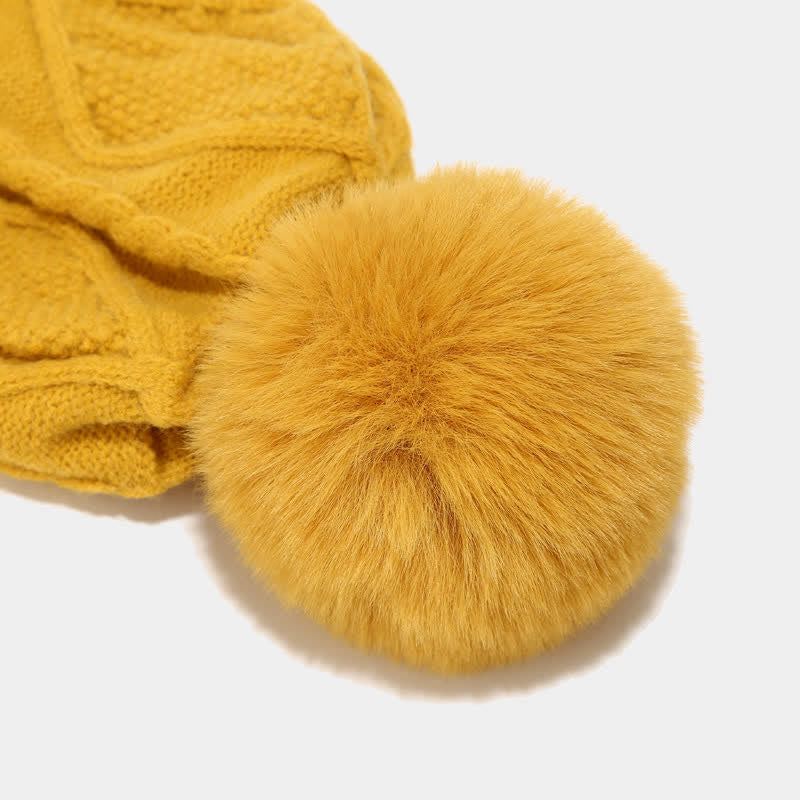 Drune | 3-teiliges gestricktes Accessoire-Set - stylische Damenmütze, Schal und Handschuhe
