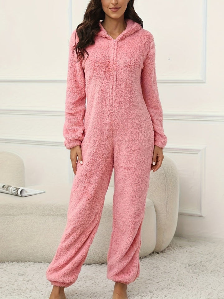 Drune | Kapuzen-Lounge-Jumpsuit Für Stilvollen Winterkomfort Für Frauen